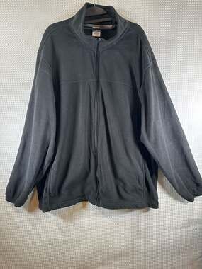 Starter Men's 3XL Rich Black Full Zip Performance Fleece Jacket